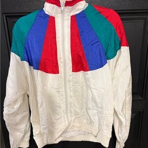 Vibrant Petite Colorblock Women's Windbreaker Jacket